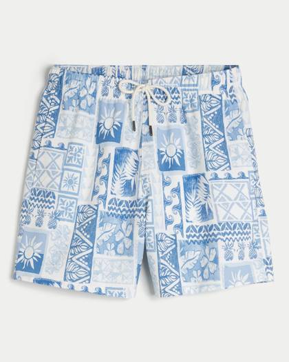 Mid-Thigh Swim Trunks