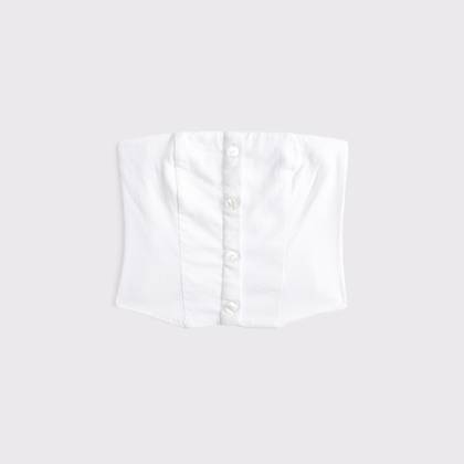 Strapless Cropped Vest Top