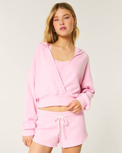 Gilly Hicks Cozy Waffle Wrap Hoodie
