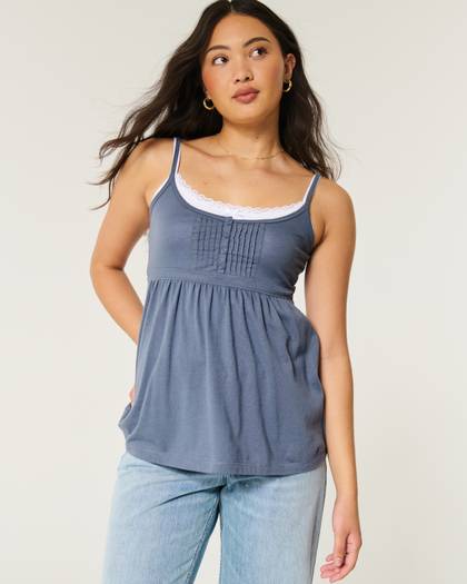 Easy Scoop Henley Babydoll Top