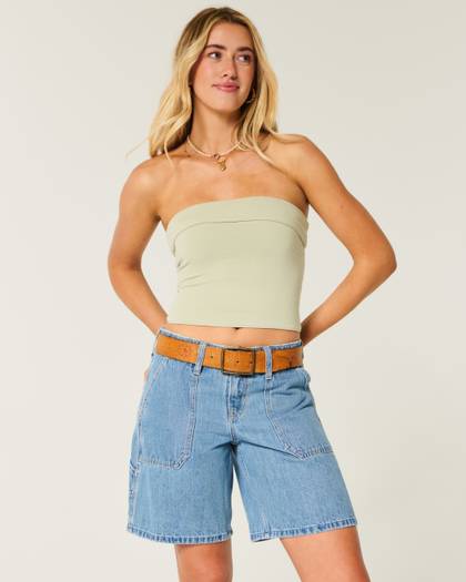 Low-Rise Medium Wash Baggy Carpenter Jort