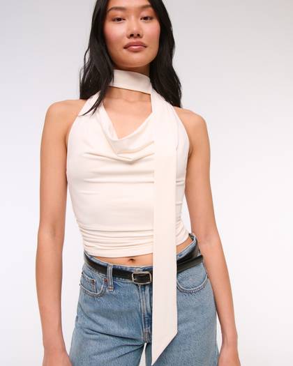 Halter Cowl Scarf Top