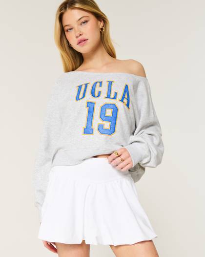 Easy Off-the-Shoulder UCLA Graphic Sweatshirt