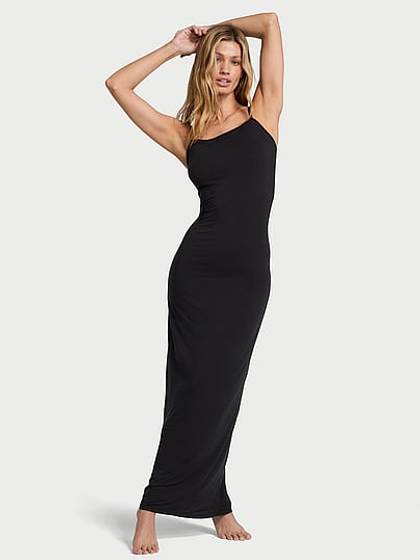Luxe Cashmere Blend Long Slip Dress