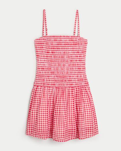 Strapless Smocked Skort Dress