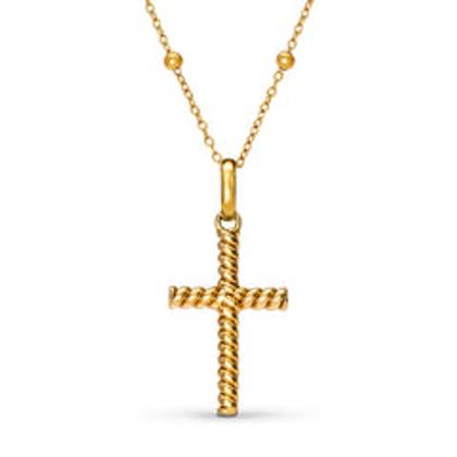 Entwine Cross Necklace (Gold)
