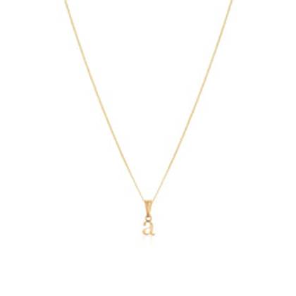 Lowercase Initial Fine Chain Necklace (Gold)