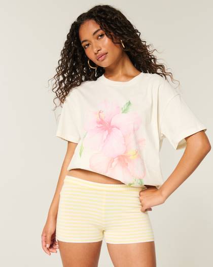 Oversized Floral Graphic Tee