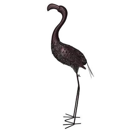 40-in. Solar Powered LED Flamingo Garden Decor