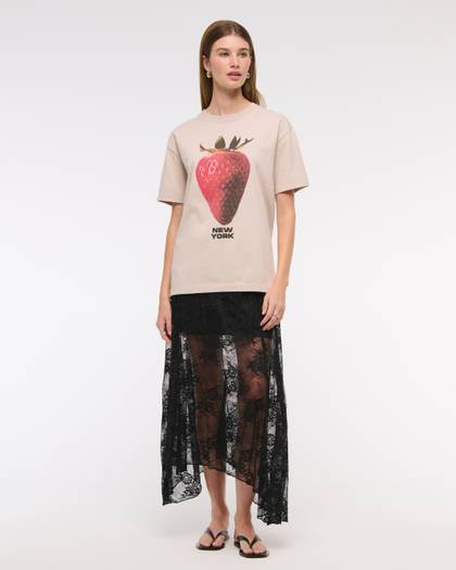 Lace Godet Maxi Skirt