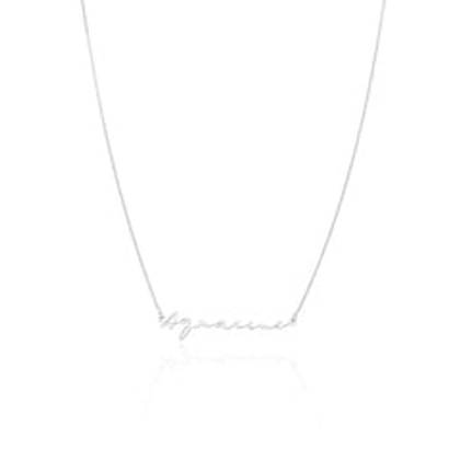 Sterling Silver Signature Name Necklace (Silver)