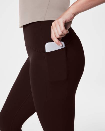 SPANXshape™ Booty Boost® Side Pocket Leggings - Truffle Brown
