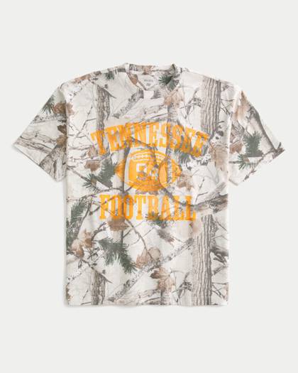 Boxy Tennessee Football Graphic Camo Tee