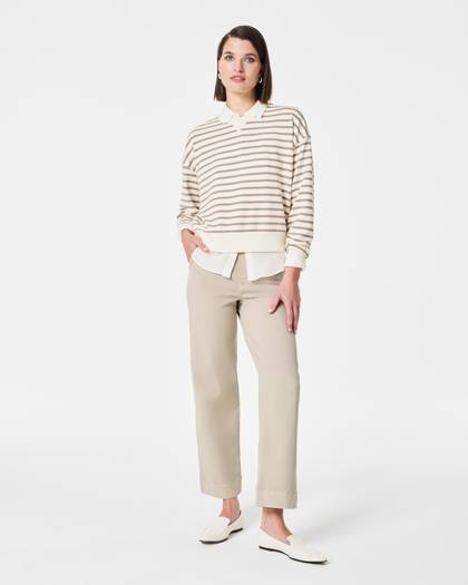 SPANX® AirEssentials Crewneck - Fawn Stripe