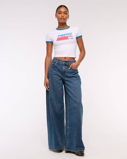 Curve Love Linen-Blend Ultra Wide Leg Jean