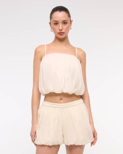 Mid Rise Bubble Hem Short