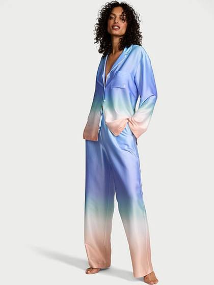 Signature Satin Long Pajama Set