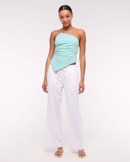 Asymmetrical Strapless Top