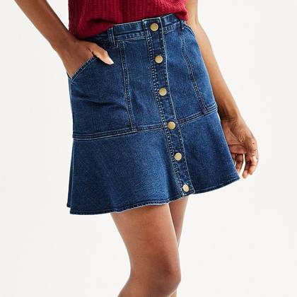 Women's Draper James Button Front Denim Skirt