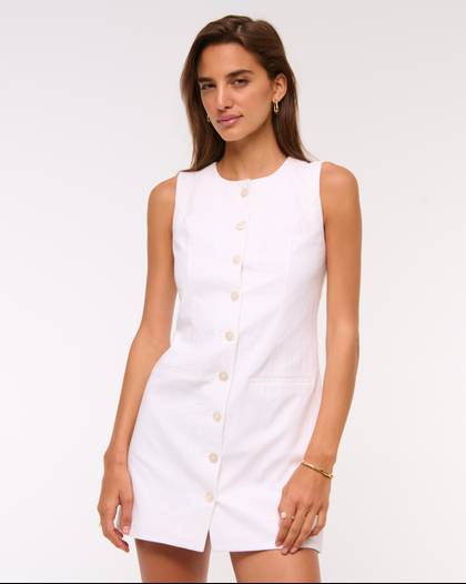 The A&F Mara Linen-Blend Mini Dress