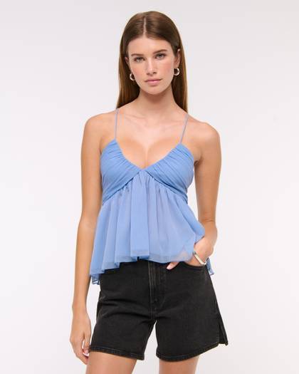 V-Neck Ruched Cami