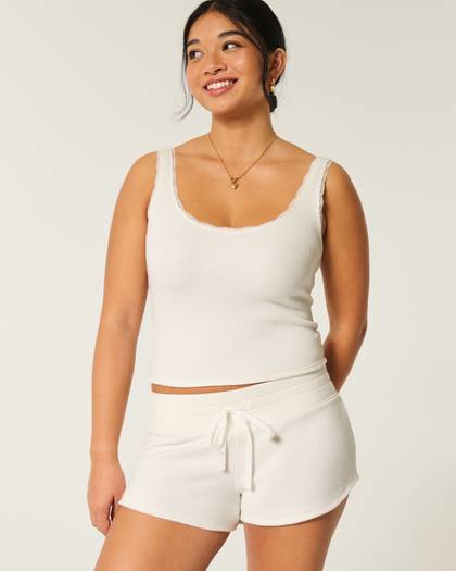 Gilly Hicks Cozy Waffle Mini Shorts
