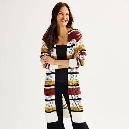 Women's Nine West Crochet Duster Cardigan