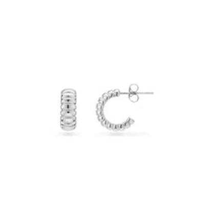 Rope Hoop Earrings (Silver)
