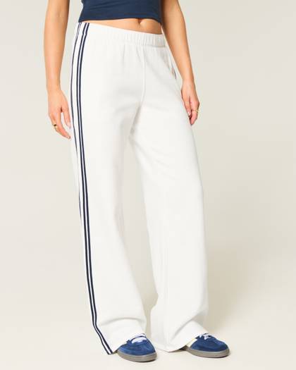 Striped Wide-Leg Sweatpants