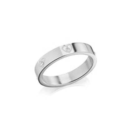 Crystal Heart Ring (Silver)