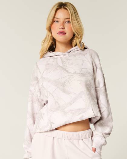 Oversized Pink Camo Hoodie