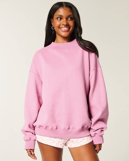 Oversized Mock-Neck Sweatshirt