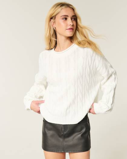 Easy Roll-Neck Crew Sweater
