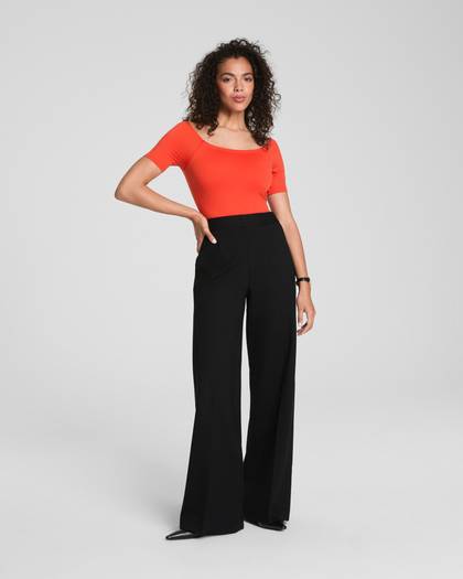 SPANXsupersmooth™ PerfectFit Ponte Wide Leg Pant - Classic Black