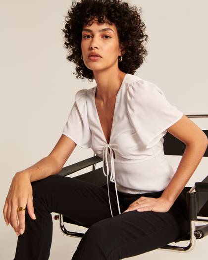 Keyhole Strappy Blouse