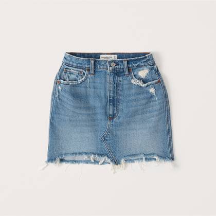 Curve Love Denim Mini Skirt