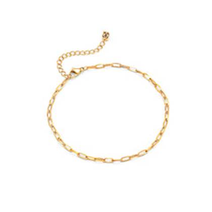 Paperclip Chain Anklet (Gold)