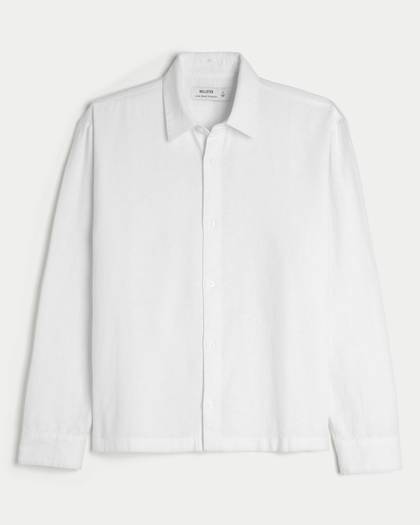 Relaxed Linen-Blend Shirt