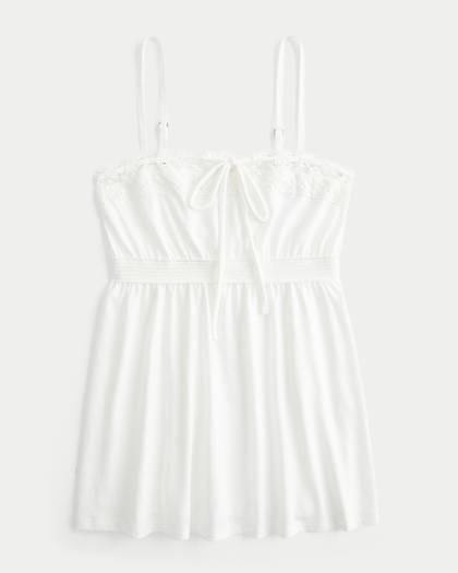 Easy Lace Trim Babydoll Top