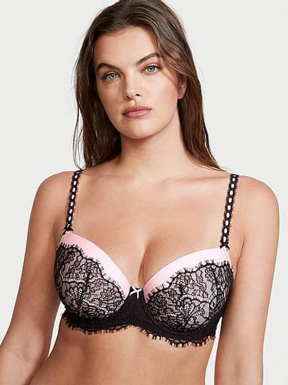 Lightly Lined Ribbon Slot Demi Bra