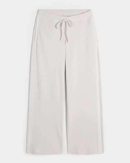 Gilly Hicks Waffle Lace Straight Pants