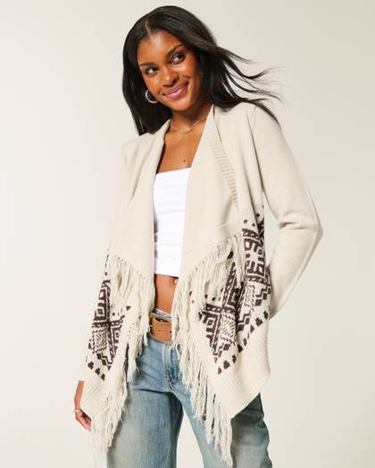 Easy Fringe No-Close Cardigan