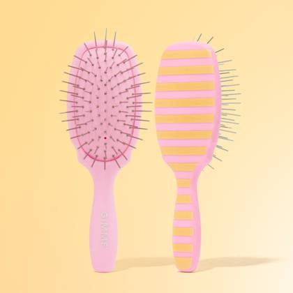 Mini Metal Bristle Brush Summer Stripe