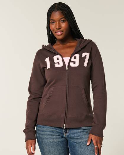 Slim 1997 Graphic Zip-Up Hoodie