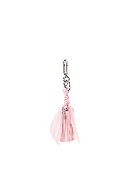 Silk Tie Tassel Bag Charm Keychain