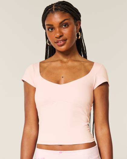 Gilly Hicks Active Tie-Back Ballet Top