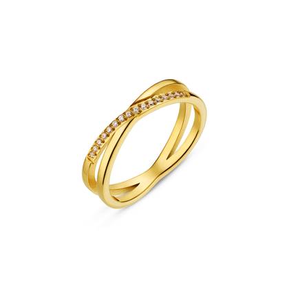Fine Pavé Crossover Ring