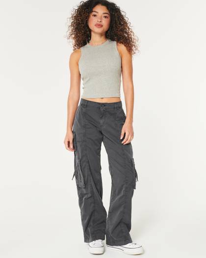 Low-Rise Baggy Cargo Pants