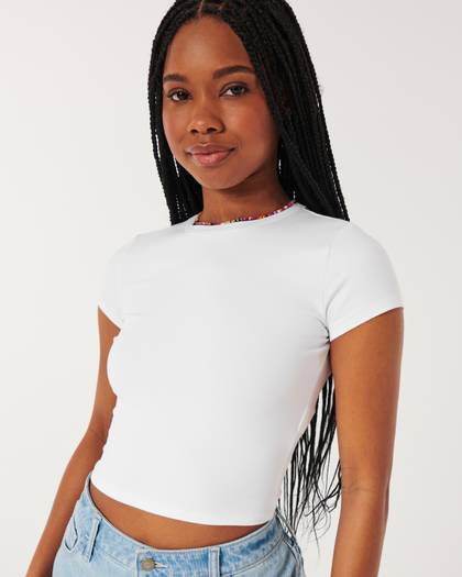 Soft Stretch Seamless Fabric Crew Baby Tee