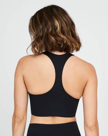 SPANXshape™ Get Moving Longline Sports Bra | Very Black - Black
